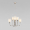 Подвесная люстра с тканевыми абажурами 60164/6 никель Eurosvet Abbey