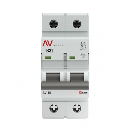 EKF Averes AV-10 Автоматический выключатель  (B) 2P 32А 10kA