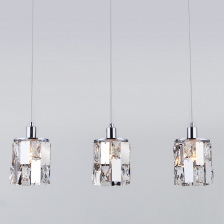 Подвесной светильник с хрусталем 50101/3 хром Eurosvet Scoppio