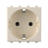 DKC Avanti Ванильная дымка Розетка 2P+E со шторками 2 модуля