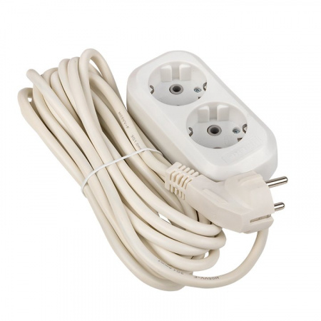 EKF PROxima Удлинитель "Эксперт" 2 гнезда 5 метров 16А/3,5кВт с заземлением ПВС 3х1