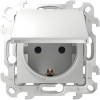 Simon 24 Белая Розетка 2К+3 Sсhuko IP44 c крышкой и защитными шторками