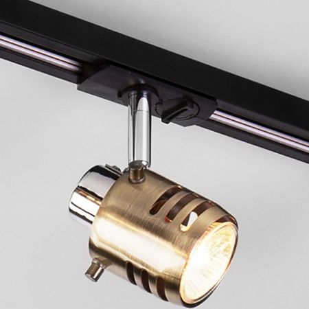 Трековый светильник 20076/4 хром / античная бронза Eurosvet Leonardo