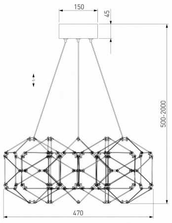 Подвесной светильник 90369/5 черный жемчуг Eurosvet Uma
