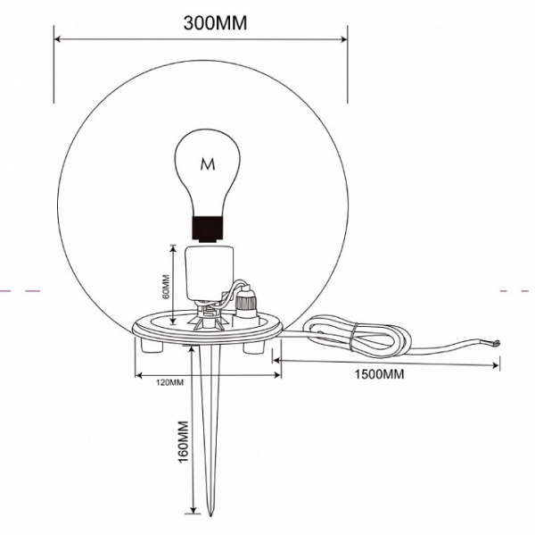 Фонарь уличный (столб) O594FL-01W Maytoni Erda