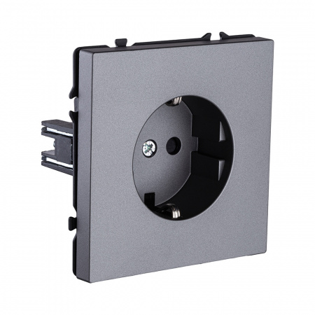 Розетка штепсельная SCHUKO 16A/250 В, серый Kollinger Eclipse EC-014GY