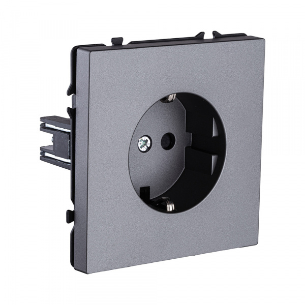 Розетка штепсельная SCHUKO 16A/250 В, серый Kollinger Eclipse EC-014GY