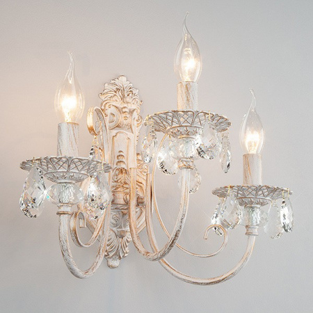 Бра с хрусталем 3305/3 белый с золотом Eurosvet Alda