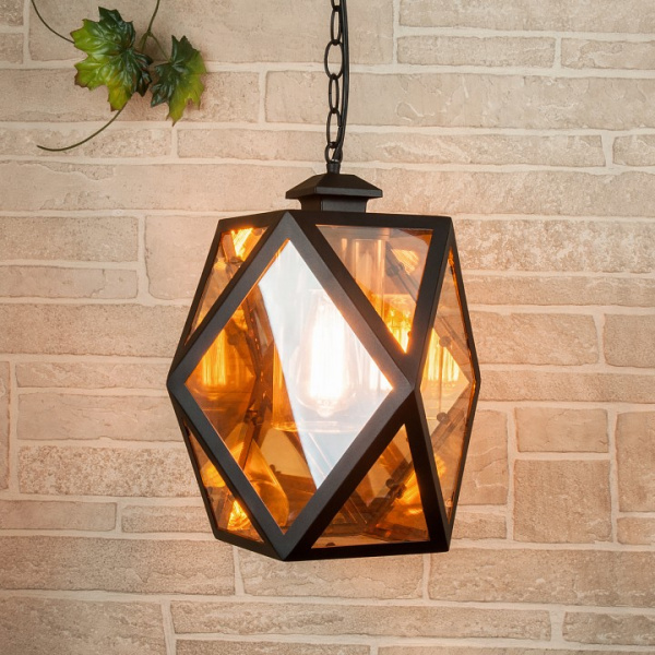 Уличный подвесной светильник Ambra H IP33 35133/H черный Elektrostandard Ambra a056233