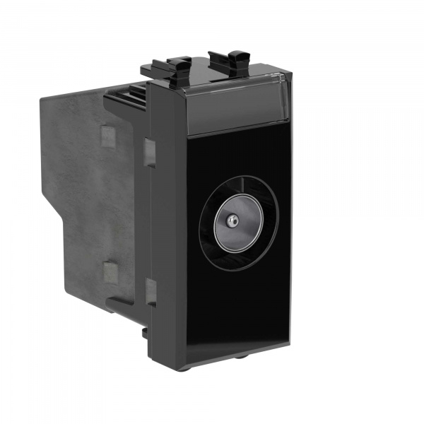 DKC Avanti Розетка оконечная 3 выхода tv 4-2400МГц для настенного кабель-канала черный