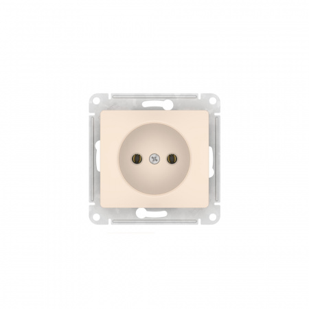 Systeme Electric Glossa Бежевый Розетка без заземления, 16А, мех., быстрозажим. клем.