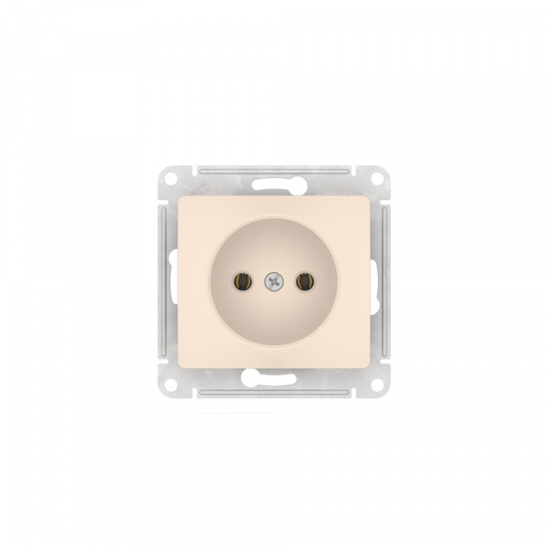 Systeme Electric Glossa Бежевый Розетка без заземления, 16А, мех., быстрозажим. клем.