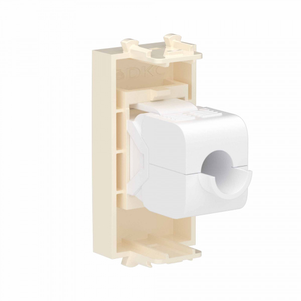 DKC Avanti Компьютерная розетка RJ-45 без шторки модульная, кат.6А, Ванильная дымка, 1 модуль