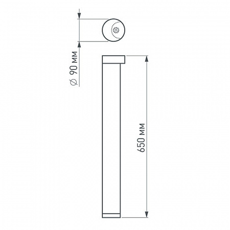 Уличный светодиодный светильник Arlight LGD-Path-Round90-H650B-7W Warm White 020349