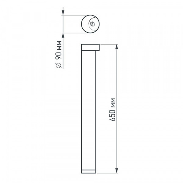 Уличный светодиодный светильник Arlight LGD-Path-Round90-H650B-7W Warm White 020349