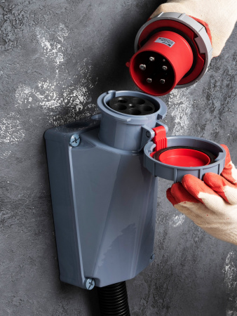 EKF PROxima Розетка стационарная наружная 1452 3Р+РЕ+N 125А 380В IP67