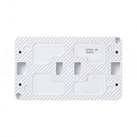 SE AtlasDesign Profi54 Наруж Белый Розетка 2-ая с/з со шт., 16А 250B IP54