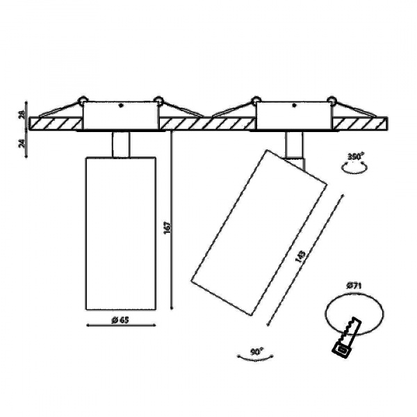 Основание для встраиваемого светильника SWG VL-M4-WH 003418