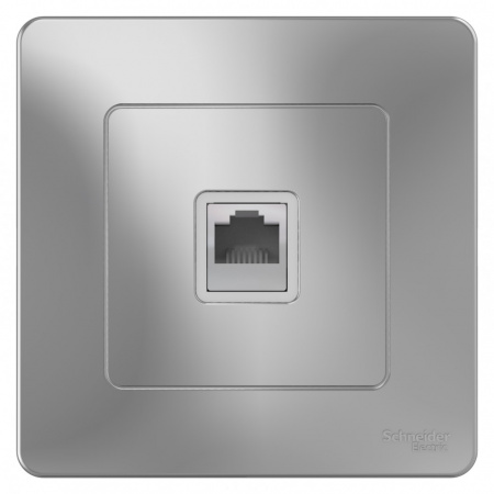 SE Blanca внутр Алюминий Розетка ТЛФ RJ11