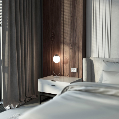 Рамка из поликарбоната для двойной розетки Hammer серебряный W0082406