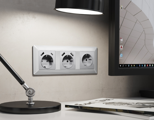 Рамка ALFA Line (Серебро глянец) 3-ая AF110403