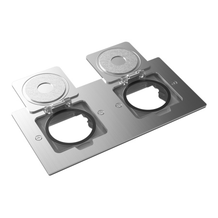 Donel Лючок Surface 4 мод. (2 мод. 45х45 мм.), полированное серебро, IP44, DFB22MRMS