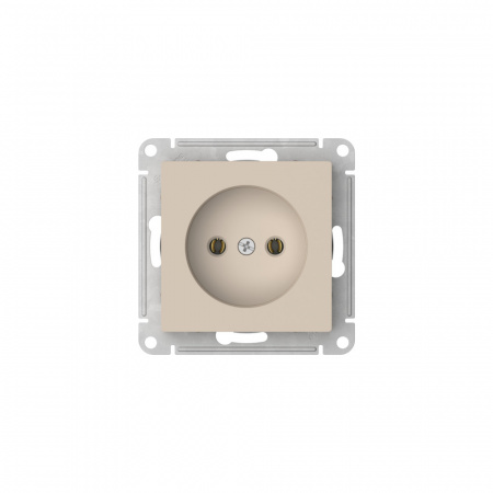 Systeme Electric AtlasDesign Песочный Розетка без заземления без шторок, 16А, мех., быстрозажим. клем.