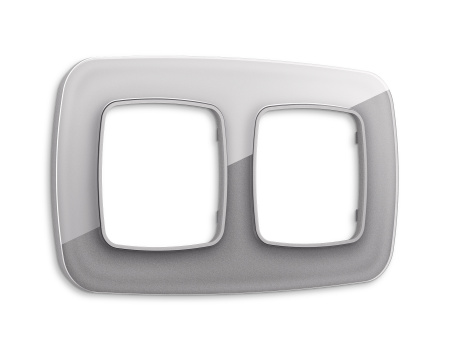 Рамка OMEGA Radian (Сталь Стекло органическое) 2-ая OF320502