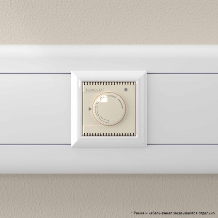 DKC Avanti Ванильная дымка Термостат для теплых полов 2 модуля