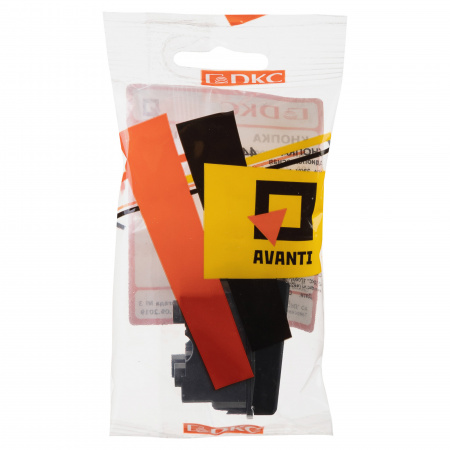 DKC Avanti Черный квадрат Кнопка 1 модуль