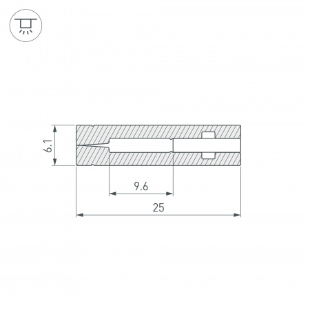 Профиль с рассеивателем Arlight ARH-NANOLINE-5-2000 ANOD 023911