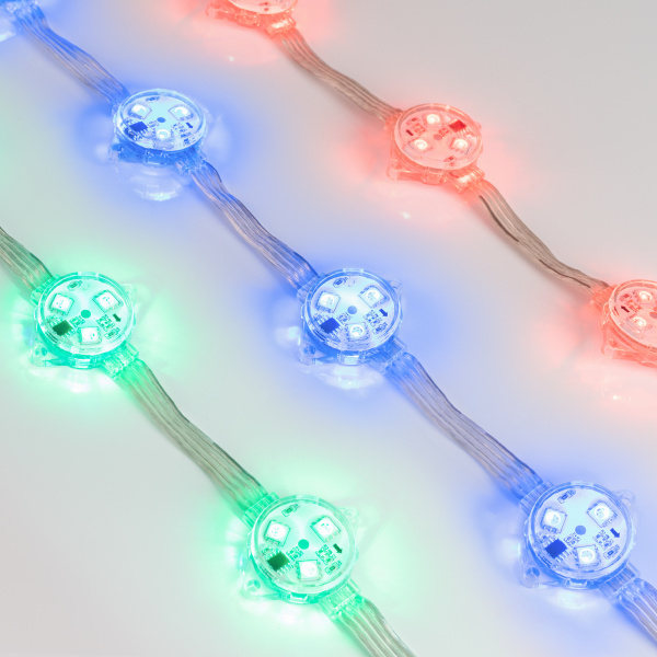 Arlight Модуль управляемый DMX-B3-D30 12V RGB (0.72W, IP68, 140 deg) (Пластик, 3 года)