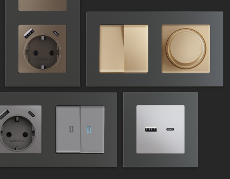 Рамка ALFA Techno (Графит Мягкое касание) 2-ая AF220802