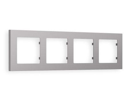 Рамка ALFA Techno (Сталь матовый) 4-ая AF220504
