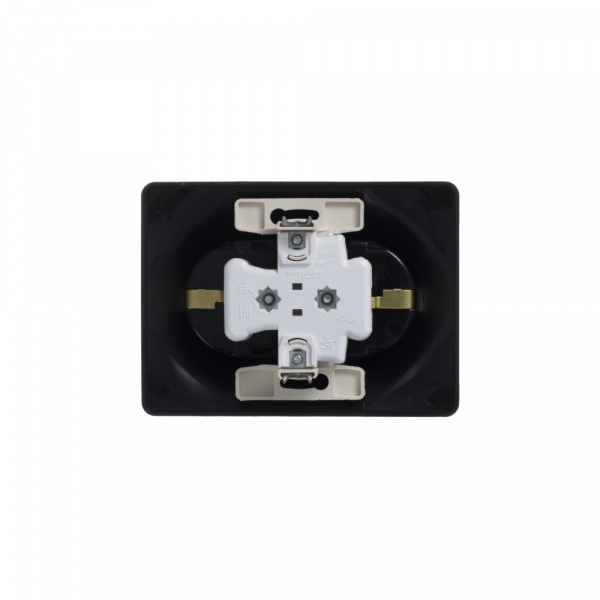 SE Glossa Шоколад Розетка 2-ая с/з, 16А (в сборе)