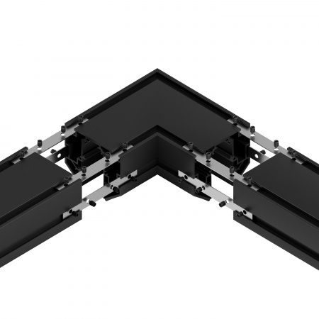 Коннектор угловой внутренний  ElDeko HSBL_0187 для шинопровода под натяжной потолок,чёрный