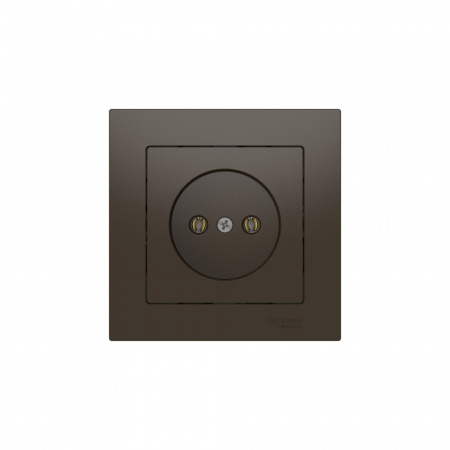 Systeme Electric AtlasDesign Мокко Розетка без заземления, 16А, в сборе, быстрозажим. клем.