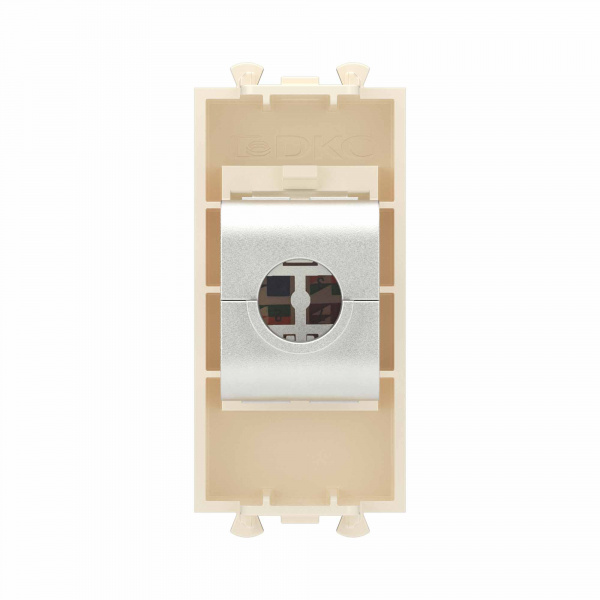 DKC Avanti Компьютерная розетка RJ-45 без шторки модульная, кат.6А экранированная, Ванильная дымка, 1 модуль