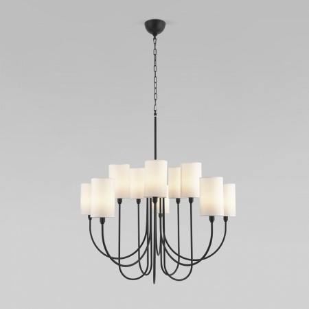 Подвесная люстра с тканевыми абажурами 60164/10 черный Eurosvet Abbey