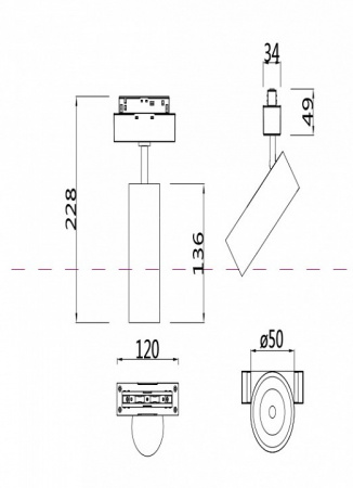 Трековый светильник TR019-2-10W3K-MG Maytoni Focus LED