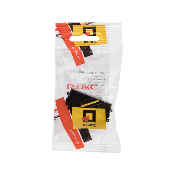 DKC Avanti Черный квадрат Заглушка 1 модуль