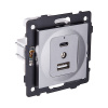 Розетка USB A+C 20W, серый Kollinger REA-037GY для Aspekt, Eleganz, Reflex