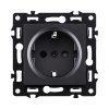 Розетка штепсельная SCHUKO 16A/250 В, черный Kollinger Asthetik AS-014BK