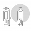 Лампа светодиодная Gauss G9 4.5W 4100K прозрачная 107809204