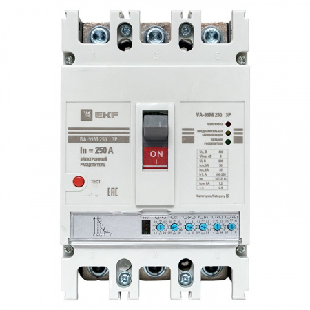 EKF PROxima Автоматический выключатель ВА-99М 250/250А 3P 50кА с электронным расцепителем