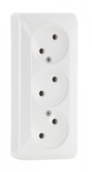 SE Этюд наруж Бел Розетка 3-ая б/з без шторок 16А 250B