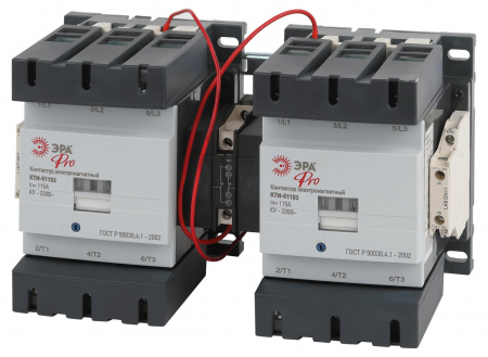 ЭРА Контактор КТИ-51153 реверсивный PRO KKT53-115-230-10-E 115А 230В/АС3 ЭРА Контактор КТИ-51153 реверсивный PRO KKT53-115-230-10-E 115А 230В/АС3