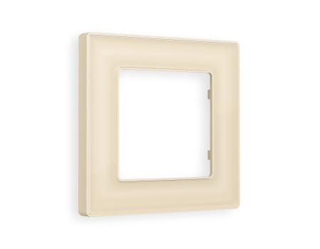 Рамка ALFA Arctic (Бежевый Стекло органическое) 1-ая AF580301