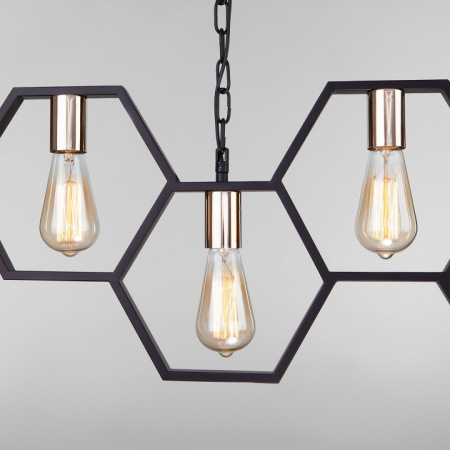 Подвесной светильник в стиле лофт 70117/5 черный Eurosvet Arnia