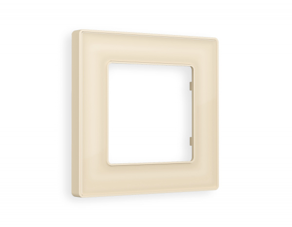 Рамка ALFA Arctic (Бежевый Стекло органическое) 1-ая AF580301